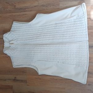 Susan Graver NWOT Winter White Vest XL